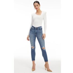 GOOD AMERICAN | NEW Good Legs Cigarette Style Distressed Jeans Women’s Size 25
